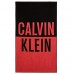 Calvin Klein unisex πετσέτα σε κόκκινο-μαύρο χρώμα με γράμματα 180X105 cm KU0KU00122 XM9